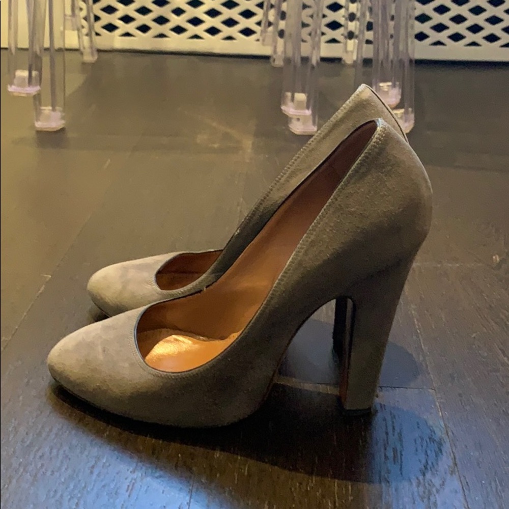 Grey Suede Alaia Heels